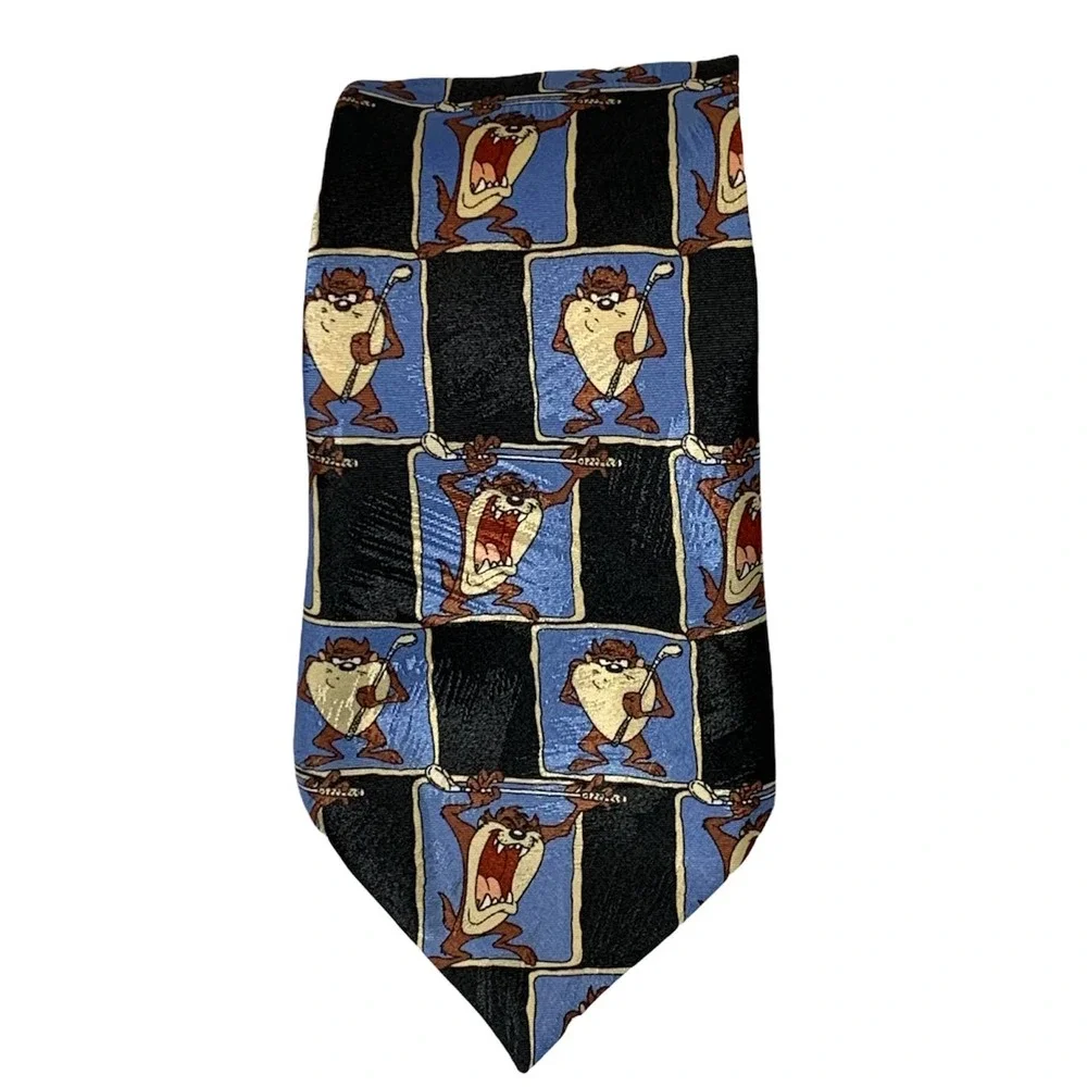 Looney Tunes Mens Tasmanian Devil Tie‎ 59L X 3.75W